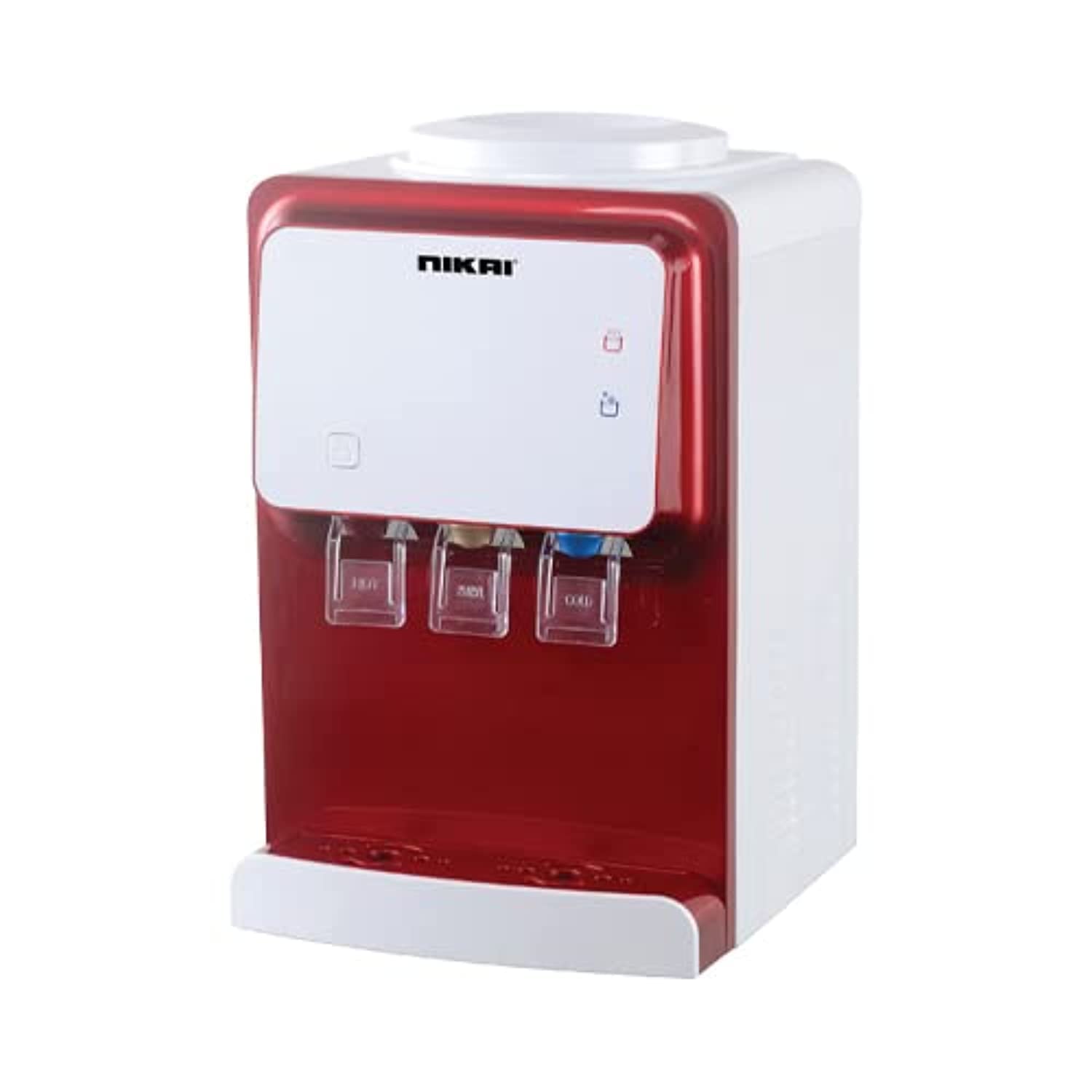 Nikai Top Loading Water Dispenser, 3 Tap Design: Hot, Normal, Cold, High-Efficiency Compressor Cooling, CFC-Free, Anti-Bacterial, Anti-Spill Nikai Top Loading Water Dispenser, 3 Tap Design: Hot, Normal, Cold, High-Efficiency Compressor Cooling, CFC-Free, Anti-Bacterial, Anti-Spill